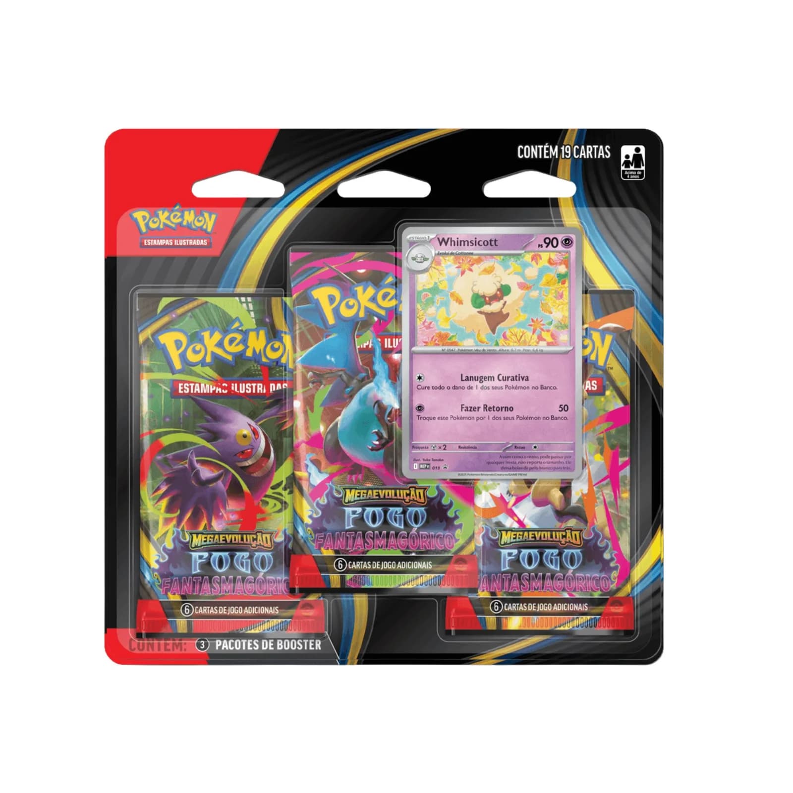 Blister Triplo Megaevolução 2 - Fogo Fantasmagórico - Whimsicott