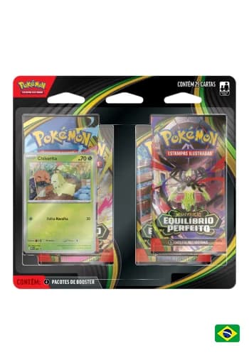 Blister Quádruplo Megaevolução 3 - Equilíbrio Perfeito - Chikorita
