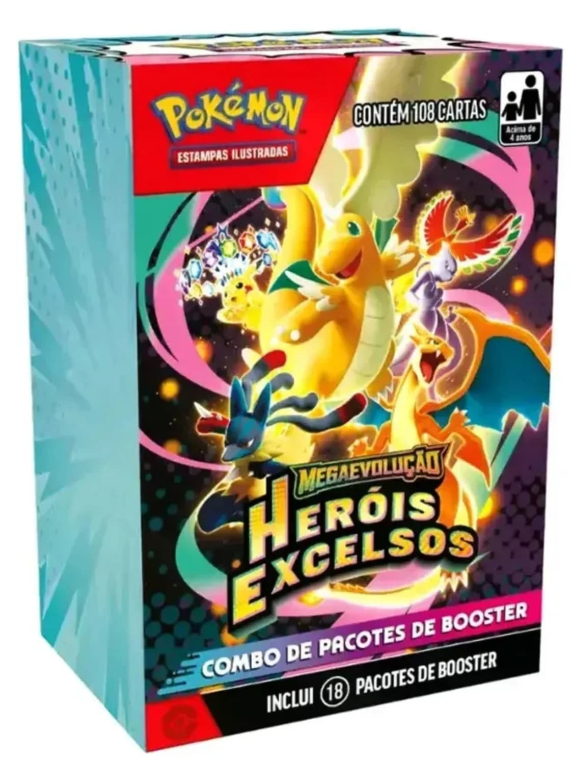 Combo de Pacotes - Megaevolução 2.5 - Heróis Excelsos